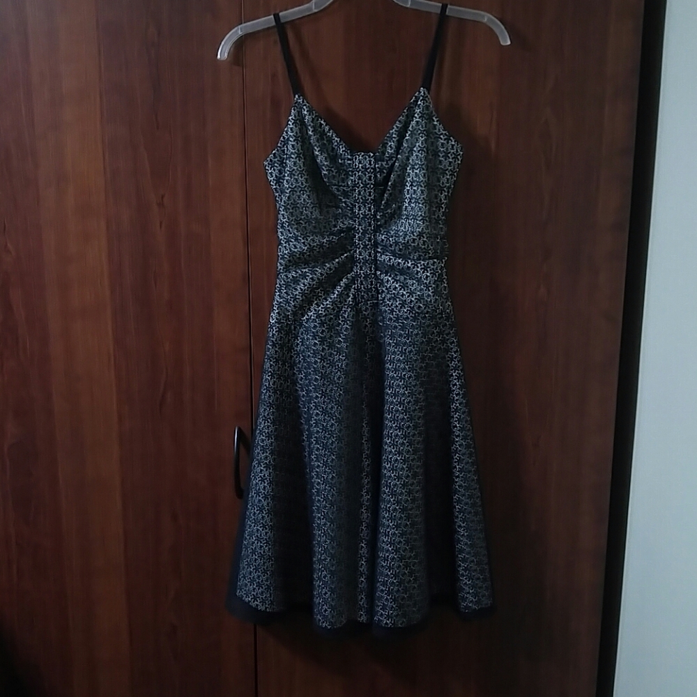 Sexy Spaghetti Strap Fit & Flare Black Lace Dress